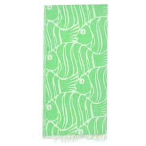 Sand Free La Jolla Cove Green 100% Turkish Cotton Beach Bath Towels - Fish Towel